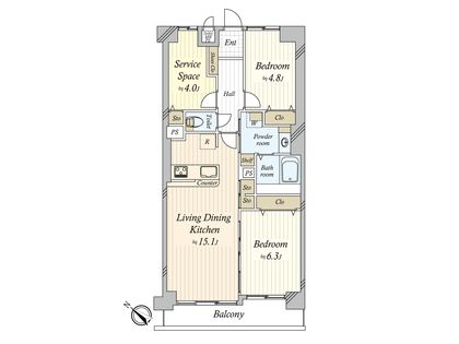 ライオンズマンション津田沼第2 間取図(平面図)
