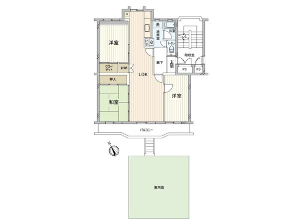 秋津第二団地 1-3号棟 間取図(平面図) 秋津第二団地 1-3号棟 間取図(平面図)