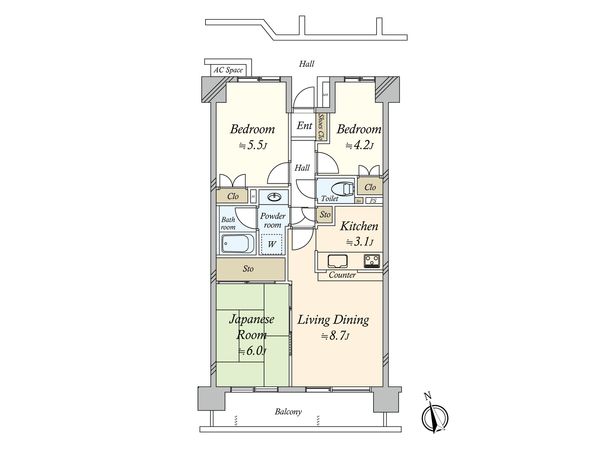津田沼屋敷パーク・ホームズ 間取図(平面図)