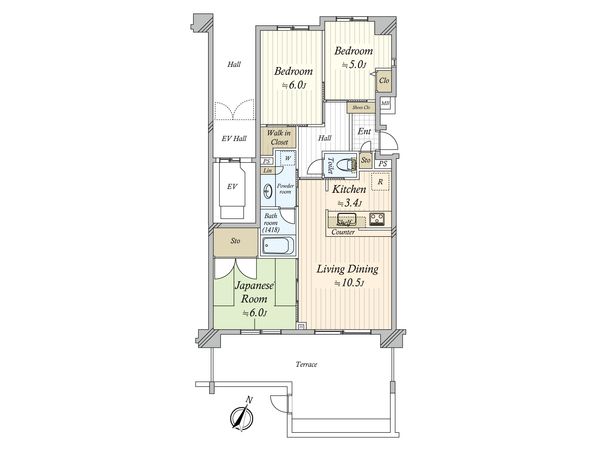 エコヴィレッジ北習志野 間取図(平面図)