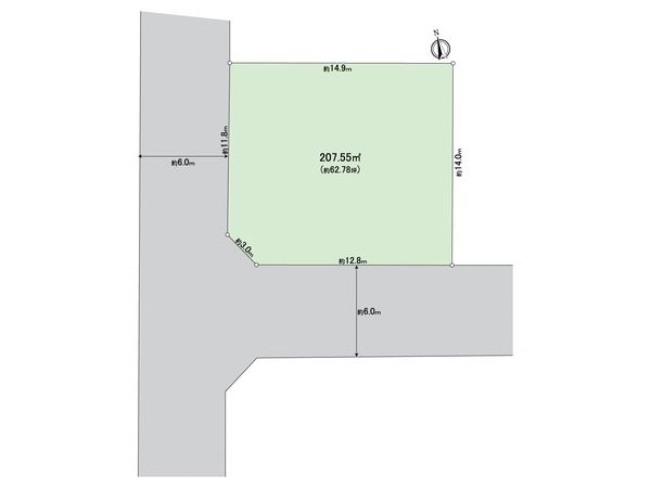 佐倉市宮前2丁目土地 区画図