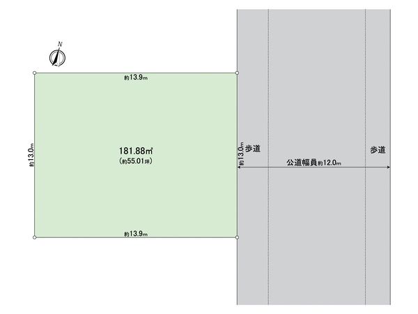 山王2丁目土地(古家有) 区画図 区画図