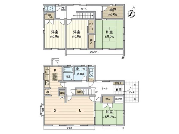 玉造5丁目戸建 間取図(平面図)