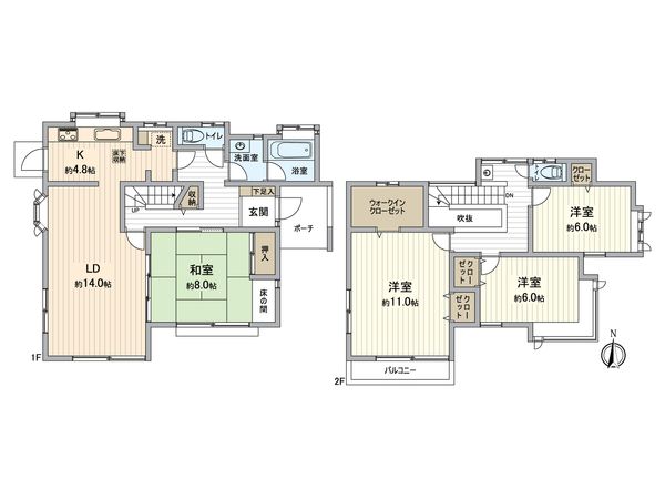 白銀2丁目戸建 間取図(平面図)