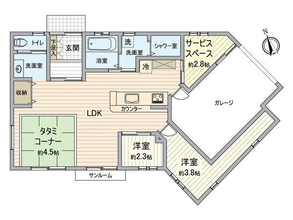 久住中央1丁目平屋建 間取図(平面図) 間取図(平面図)