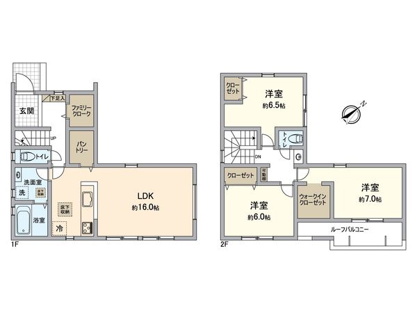 七栄第3期新築戸建 間取図(平面図) 間取図(平面図)