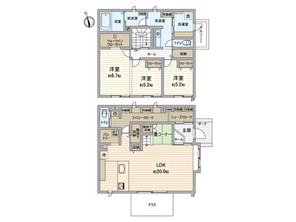 安食戸建 間取図(平面図)