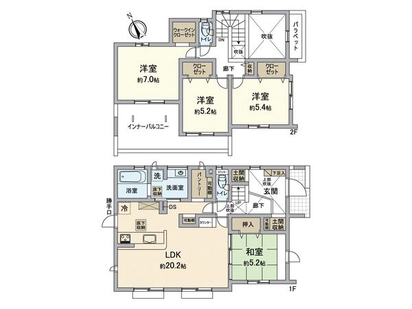 日吉台6丁目新築戸建 間取図(平面図)