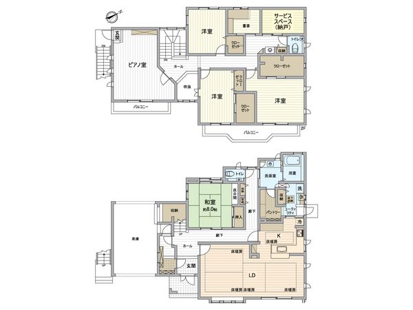 安食台2丁目戸建 間取図(平面図) 安食台2丁目戸建 間取図(平面図)