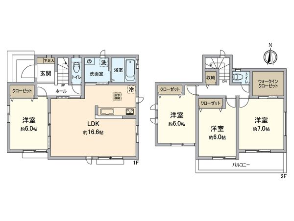並木町新築戸建 A号棟 間取図(平面図)