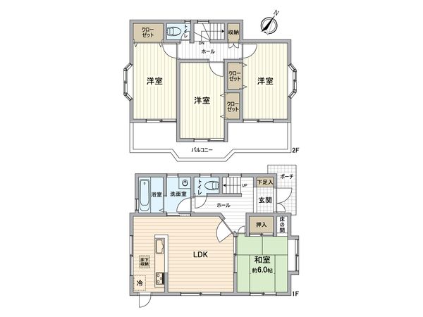 七栄戸建 間取図(平面図)