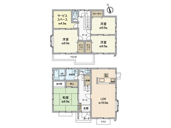 日吉台5丁目戸建 間取図(平面図)