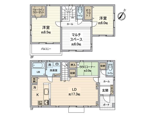 小林大門下3丁目戸建 間取図(平面図)