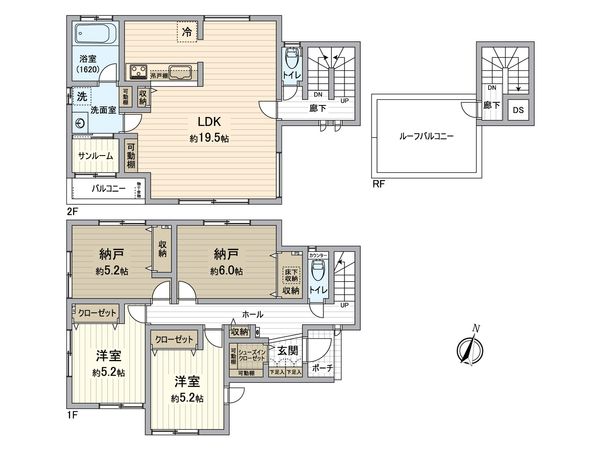 飯仲戸建 間取図(平面図) 飯仲戸建 間取図(平面図)