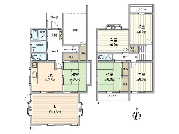 玉造7丁目テラスハウス 間取図(平面図)