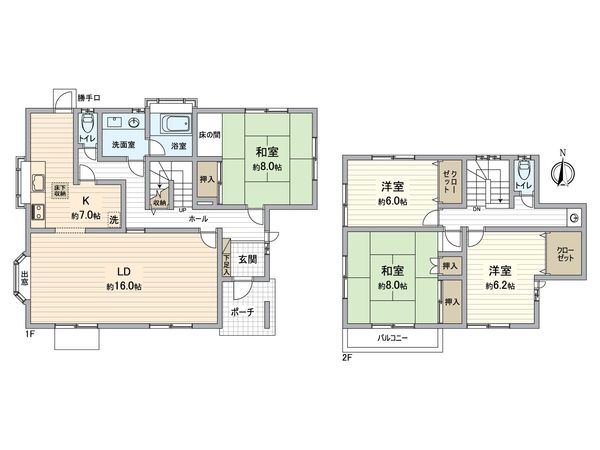 白銀3丁目戸建 間取図(平面図) 白銀3丁目戸建 間取図(平面図)