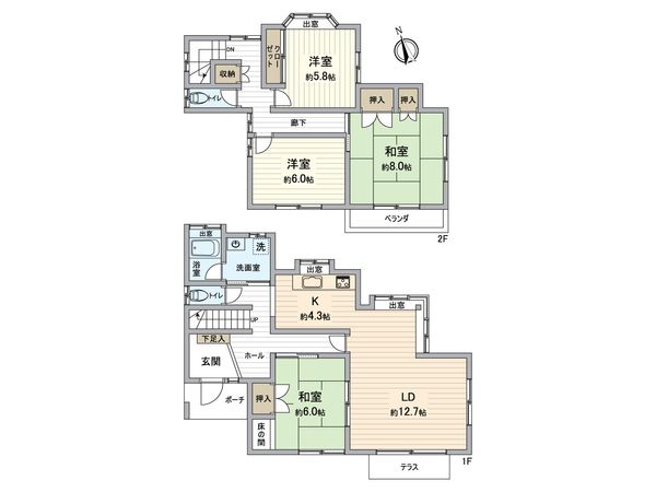 栄町酒直台2丁目戸建 間取図(平面図) 栄町酒直台2丁目戸建 間取図(平面図)