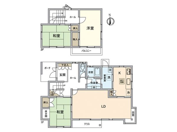 中台2丁目戸建 間取図(平面図) 中台2丁目戸建 間取図(平面図)