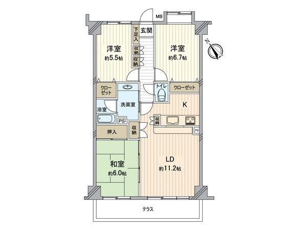 コルサム佐倉 間取図(平面図) 間取図(平面図)