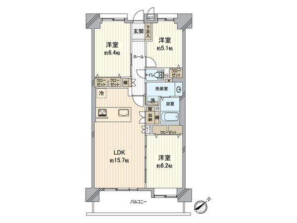 ライオンズガーデンシティ成田 間取図(平面図) 間取図(平面図)