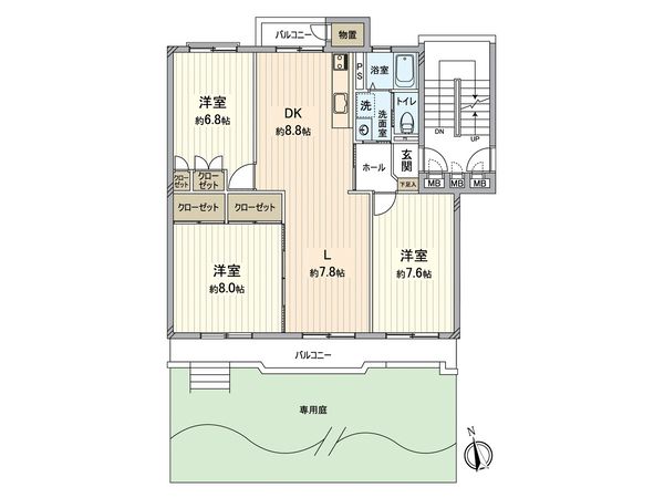 サニーパークハイツ成田 間取図(平面図) サニーパークハイツ成田 間取図(平面図)