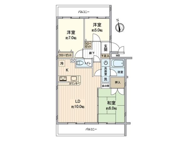 サンパーク成田 壱番館 間取図(平面図)