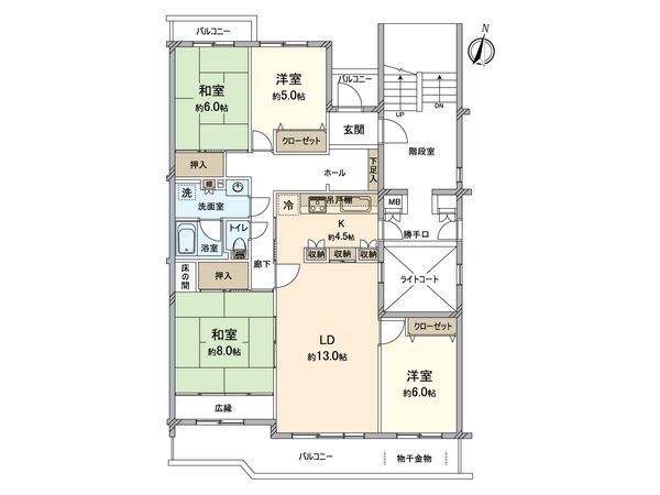 グリーンコーポ中台 間取図(平面図)