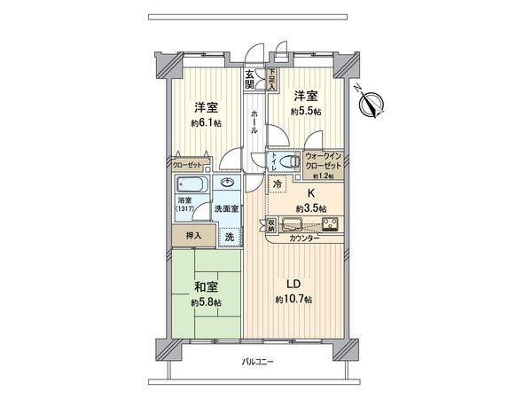 グラシエール成田 間取図