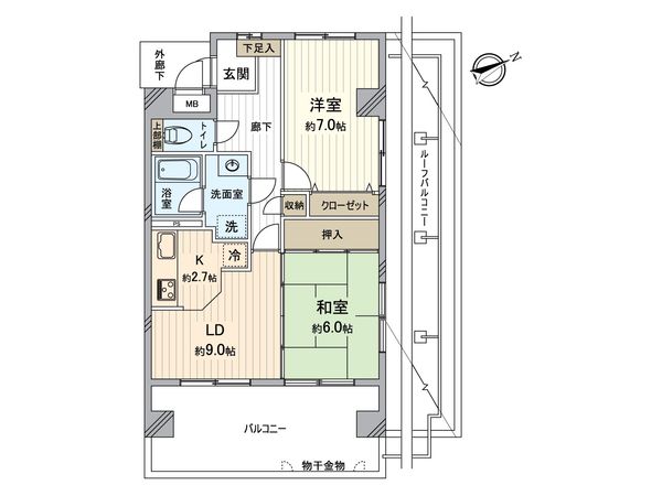 ボヌール成田 間取図