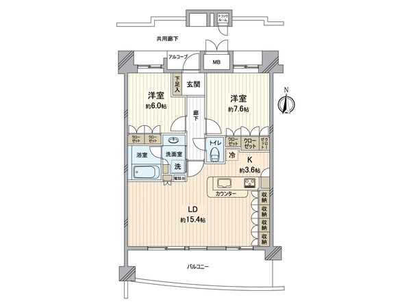 アルファグランデ成田六番街アレイコート 間取図(平面図)