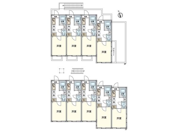 南平台アパート 間取図(平面図) 南平台アパート 間取図(平面図)