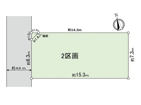 花園4丁目土地 2区画 区画図