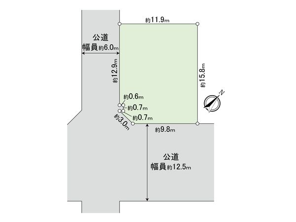 千葉市美浜区高浜6丁目 古家付土地 区画図 千葉市美浜区高浜6丁目 古家付土地 区画図