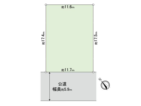 磯辺3丁目 古家付売地 区画図