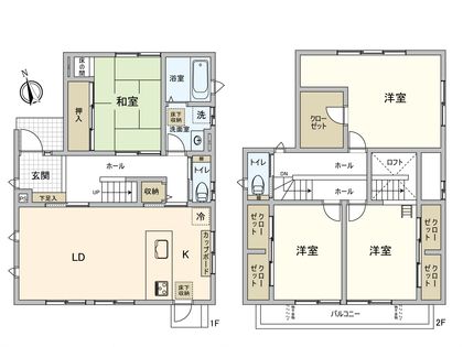 検見川町5丁目戸建 間取図(平面図)