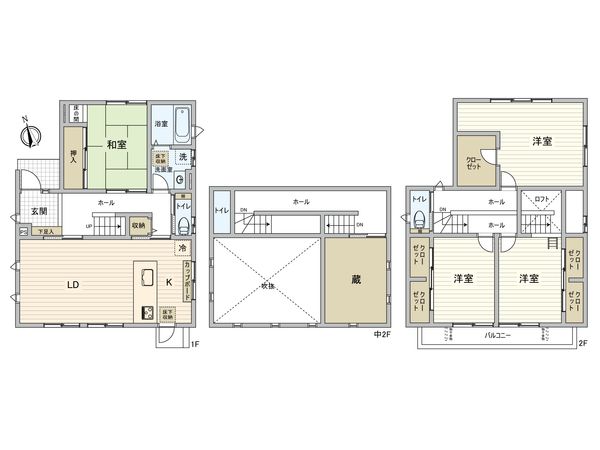 検見川町5丁目戸建 間取図(平面図)
