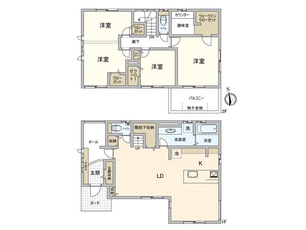 検見川町5丁目戸建 間取図(平面図) 検見川町5丁目戸建 間取図(平面図)