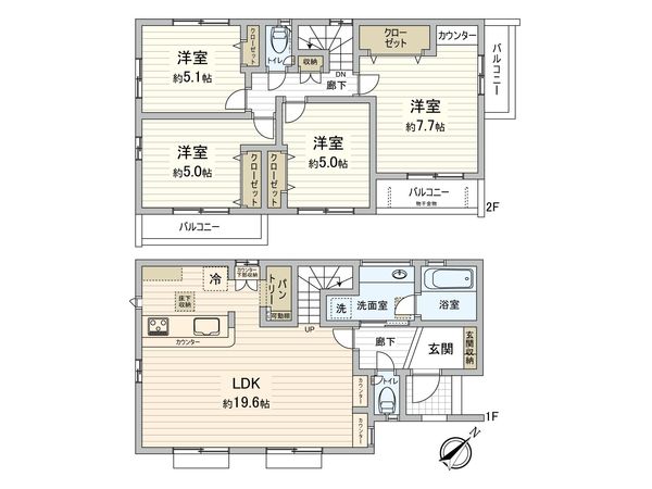 磯辺1丁目【新築戸建】2号棟 間取図(平面図)