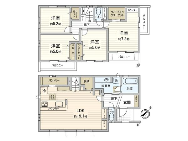 磯辺1丁目【新築戸建】1号棟 間取図(平面図)
