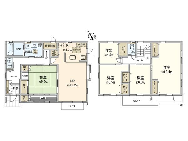 真砂5丁目戸建 間取図(平面図) 間取図(平面図)