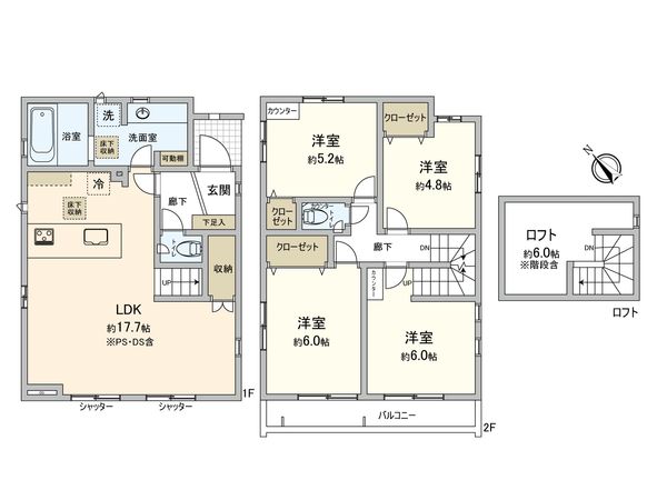 高浜6丁目新築戸建 2号棟 間取図(平面図)