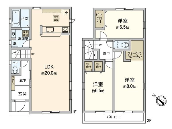 千葉市美浜区真砂1丁目新築戸建2号棟 間取図