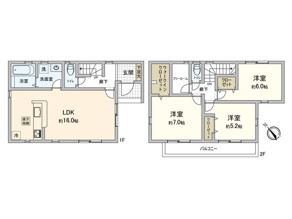 磯辺2丁目新築戸建 間取図(平面図) 磯辺2丁目新築戸建 間取図(平面図)