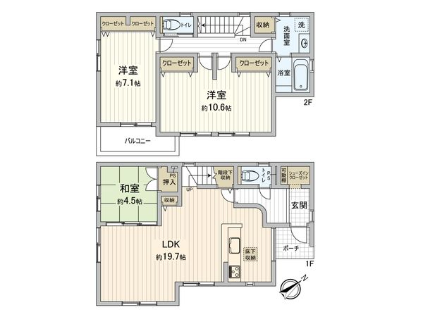 花園町戸建 間取図(平面図) 花園町戸建 間取図(平面図)
