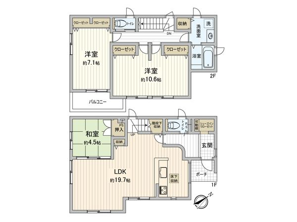 花園町戸建 間取図(平面図)