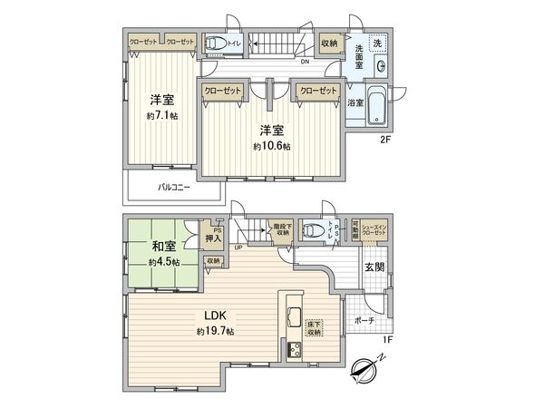 花園町戸建 間取図(平面図)