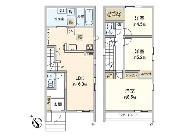 磯辺3丁目新築戸建 間取図(平面図) 磯辺3丁目新築戸建 間取図(平面図)
