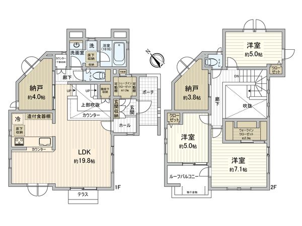 稲毛海岸2丁目戸建 間取図(平面図) 稲毛海岸2丁目戸建 間取図(平面図)