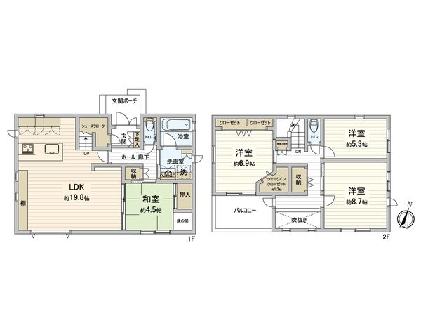 花園町戸建 間取図(平面図)