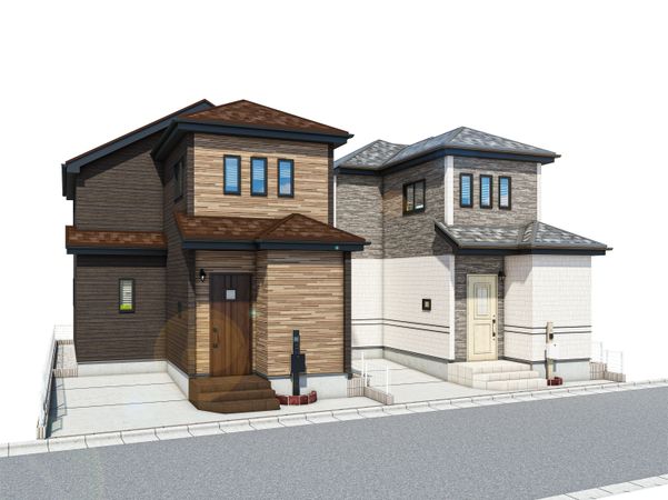 磯辺1丁目新築戸建 A号棟 外観パース図 磯辺1丁目新築戸建 A号棟 外観パース図